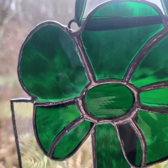 Stained Glass Christmas Sun Catchers Window Ornament Set of 3 Tree Bell Present - Picture 13 of 15